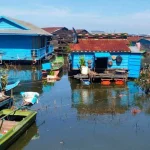 Vita quotidiana in un villaggio galleggiante sul lago Tonlé Sap